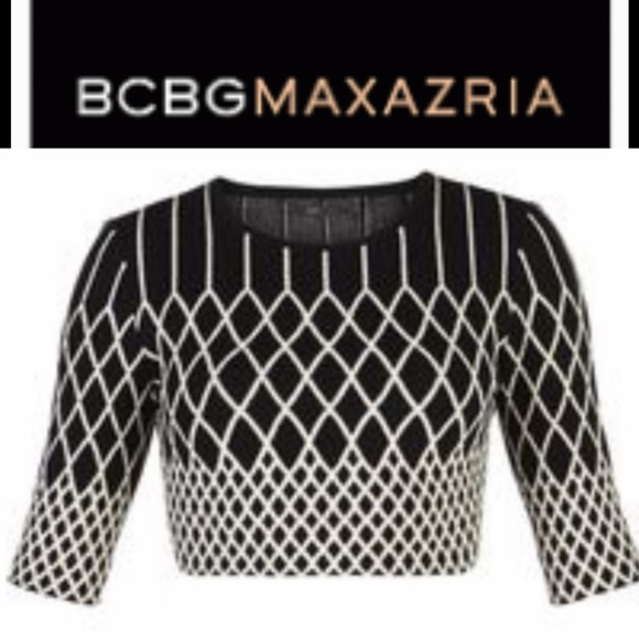 BCBGMaxAzria Tops - Bcbgmaxazria color block detail black/comb top